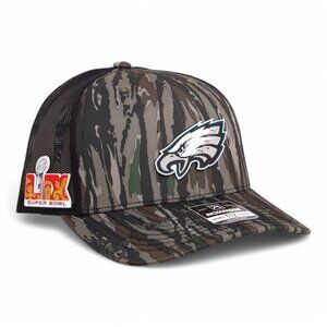 Philadelphia Eagles Super Bowl LIX 3D Snapback Trucker Hat- Realtree Original/ B
